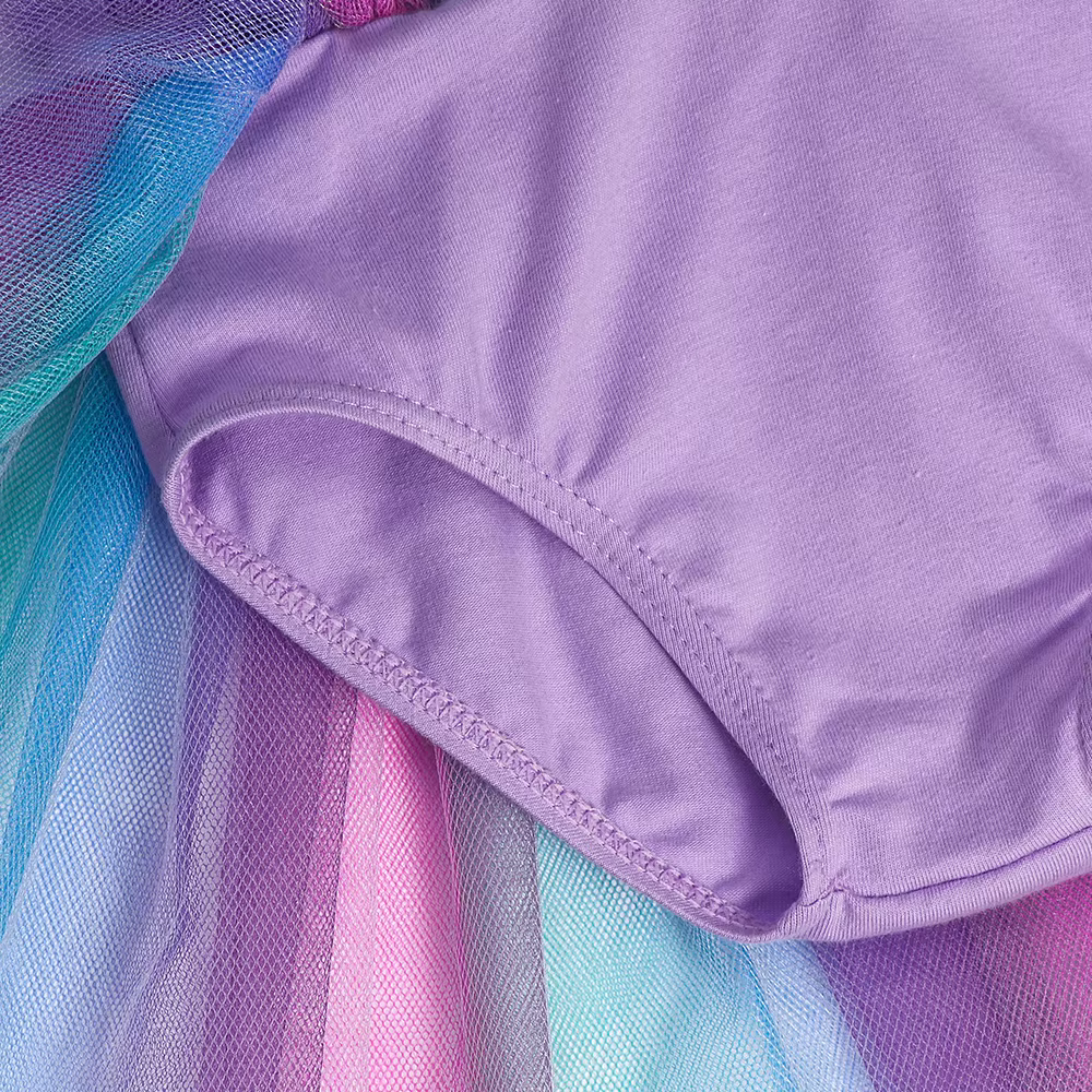 Tutú de ballet con mangas volantes y brillo para niñas - imagen 3