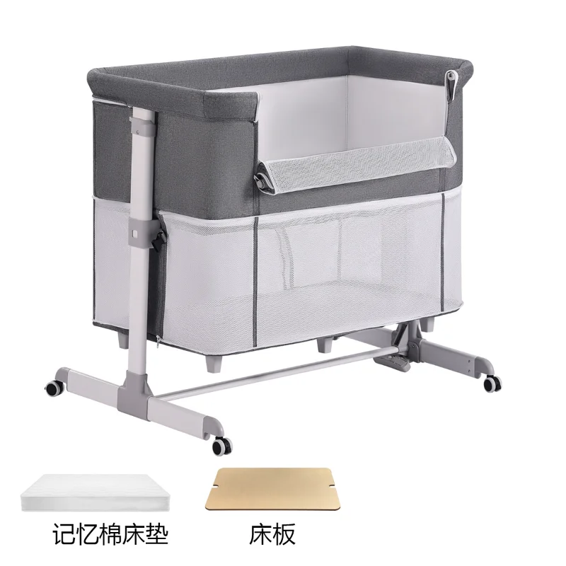 Cama de empalme para bebé, cuna multifuncional, cama bb, cama de empalme para recién nacido, cuna portátil móvil plegable - imagen 3