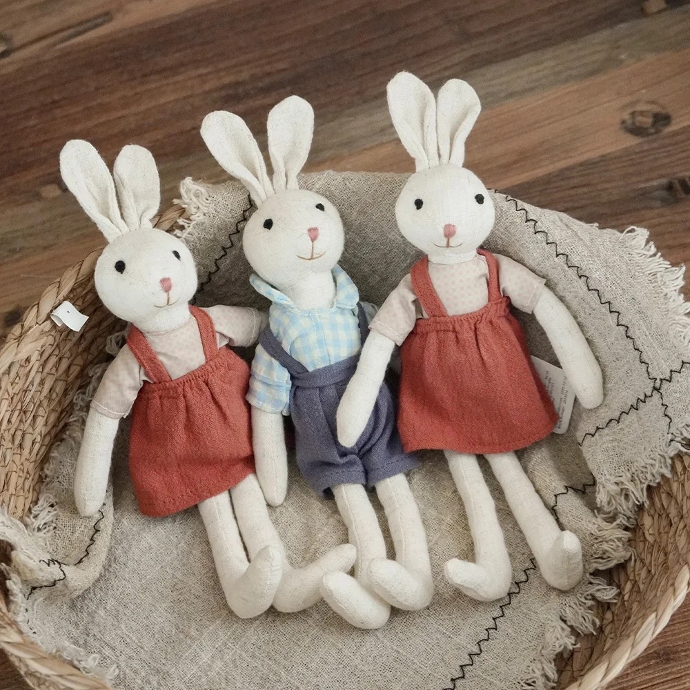 1 Uds. Conejo de muñeca bebé, juguete, accesorio de fotografía, regalo de vacaciones, decoración de habitación, conejito de peluche suave para bebés y niños - imagen 4