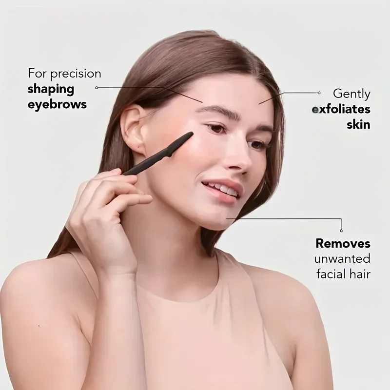 Kit de maquinilla de afeitar para cejas multifunción, herramienta de depilación facial precisa, moldeadora y con mango de fácil agarre, 3/5/6/12/24 Uds. - imagen 3