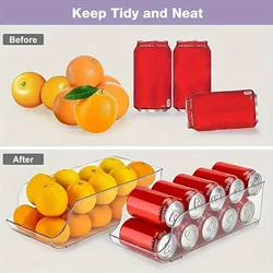 Organizador apilable para nevera – caja de agua, snacks y latas