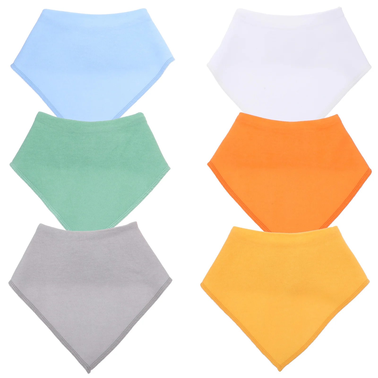 Baberos Bandana para bebé, Baberos absorbentes triangulares para baba, suaves para recién nacidos, regalo para Baby Shower, toalla para Saliva, 6 uds. - imagen 2