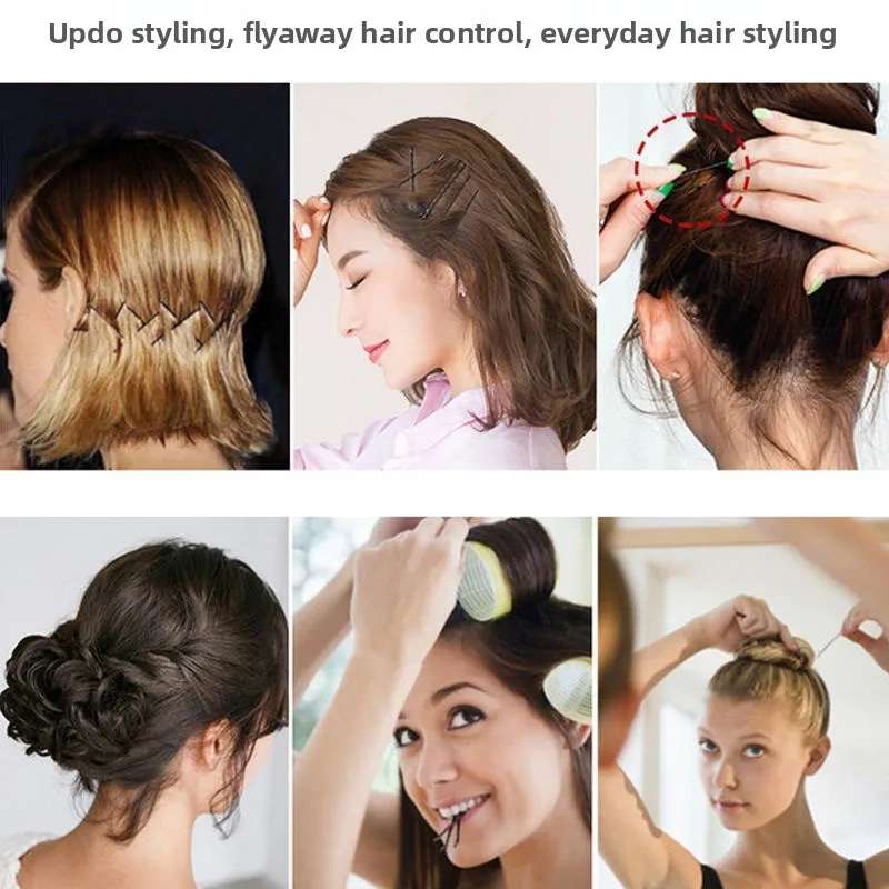 Accesorios para el cabello de estilo coreano: pinzas para el cabello, pinzas laterales, pinzas para el cabello negras, horquillas planas, pasadores para el cabello - imagen 3