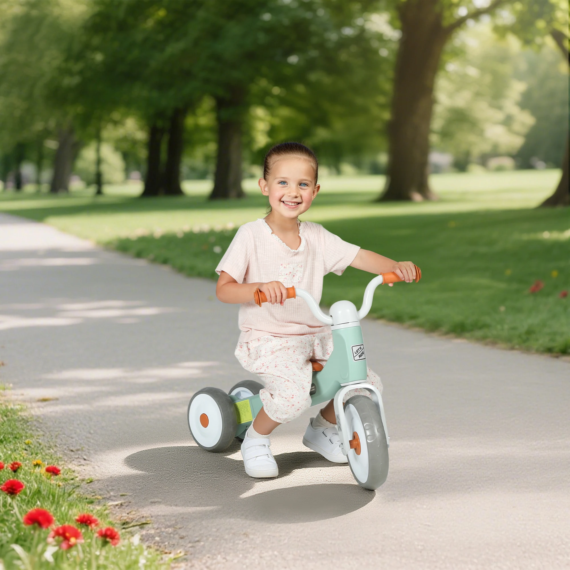AIYAPLAY Bicicleta sin Pedales para Niños de 12 a 36 Meses, Bicicleta de Equilibrio con Ruedas Silenciosas y Resistentes a Pinchazos, Manillares con Giro Limitado a 60°, Verde - imagen 2