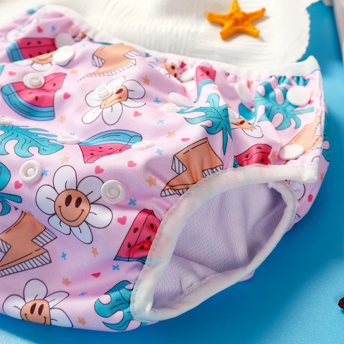 Pañal lavable ajustable para nadar, bonito estampado, pañal de natación para bebé, nadadores respetuosos con el medio ambiente - imagen 2