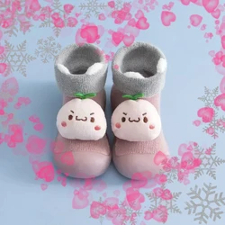 Zapatos bonitos, suelas blandas, zapatos para caminar para bebés de interior, zapatos para niños pequeños de estilo de dibujos animados, zapatos para bebés, niños