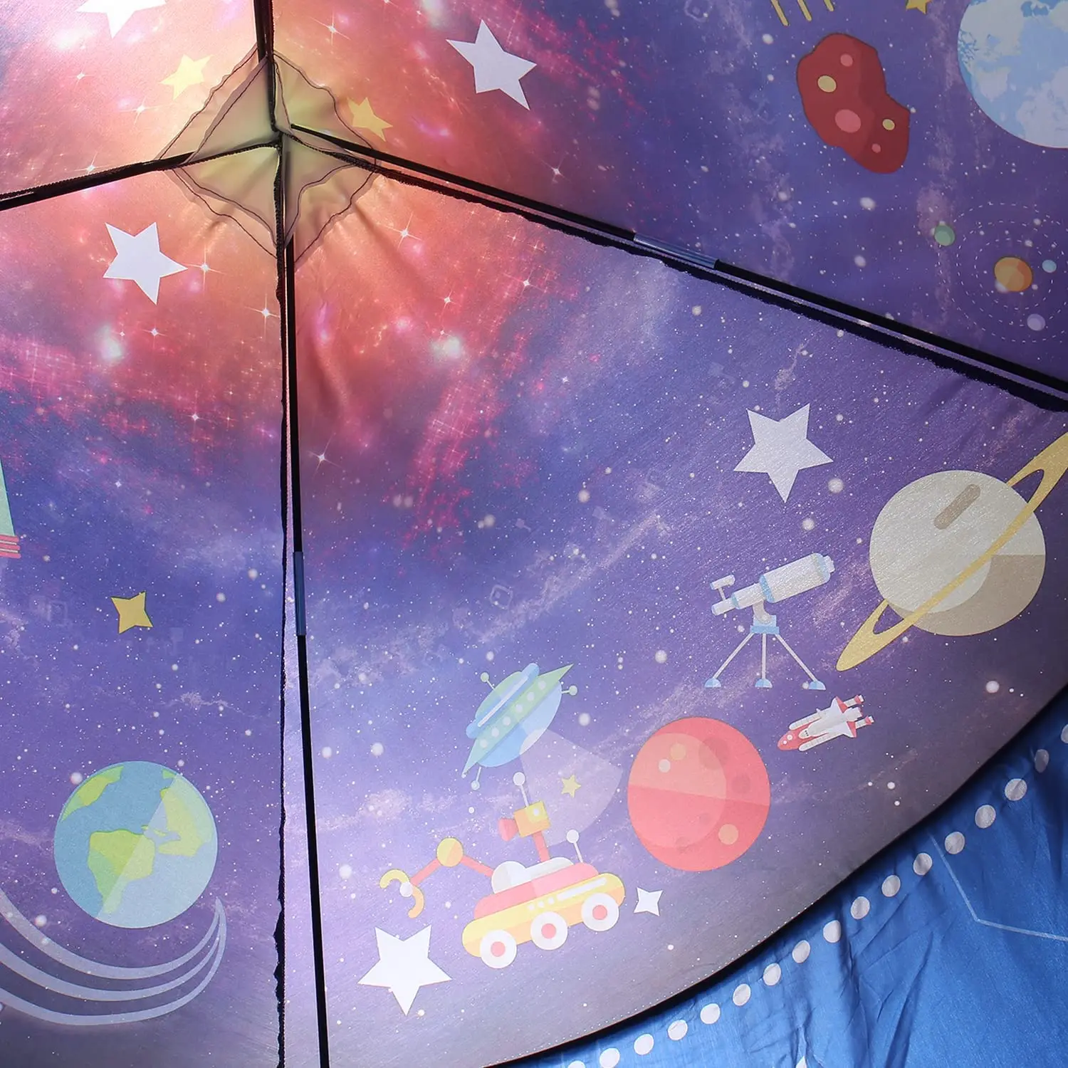 Tienda de campaña infantil con cohete – Casa lúdica plegable - imagen 5