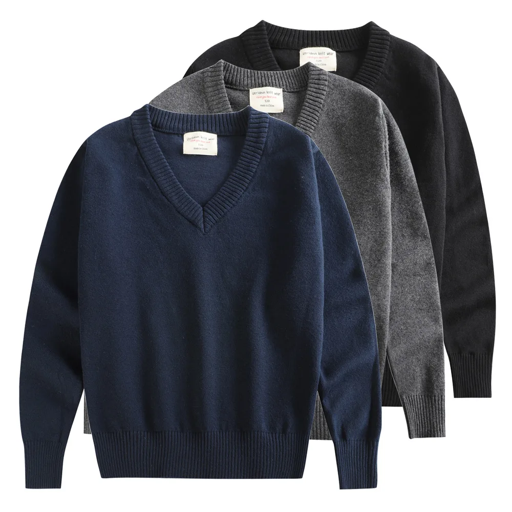 Jersey gris Unisex para niños – Perfecto para el cole en otoño e invierno