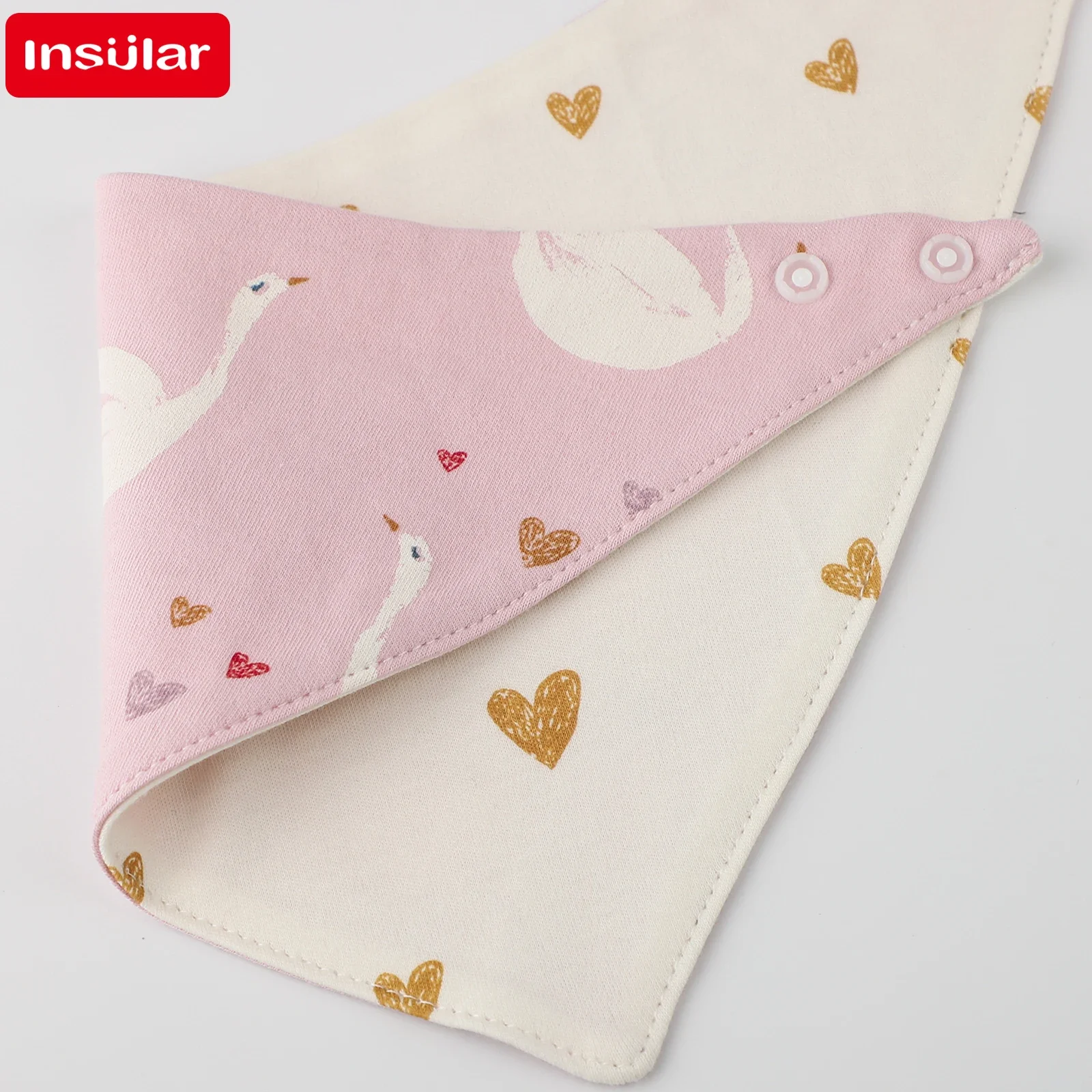 Babero para bebé, Baberos respetuosos con la piel, toalla de Saliva suave para bebé, tipo Triangular, pañuelo para niños, 100% algodón, estampado de doble cara, 3-8 años - imagen 4