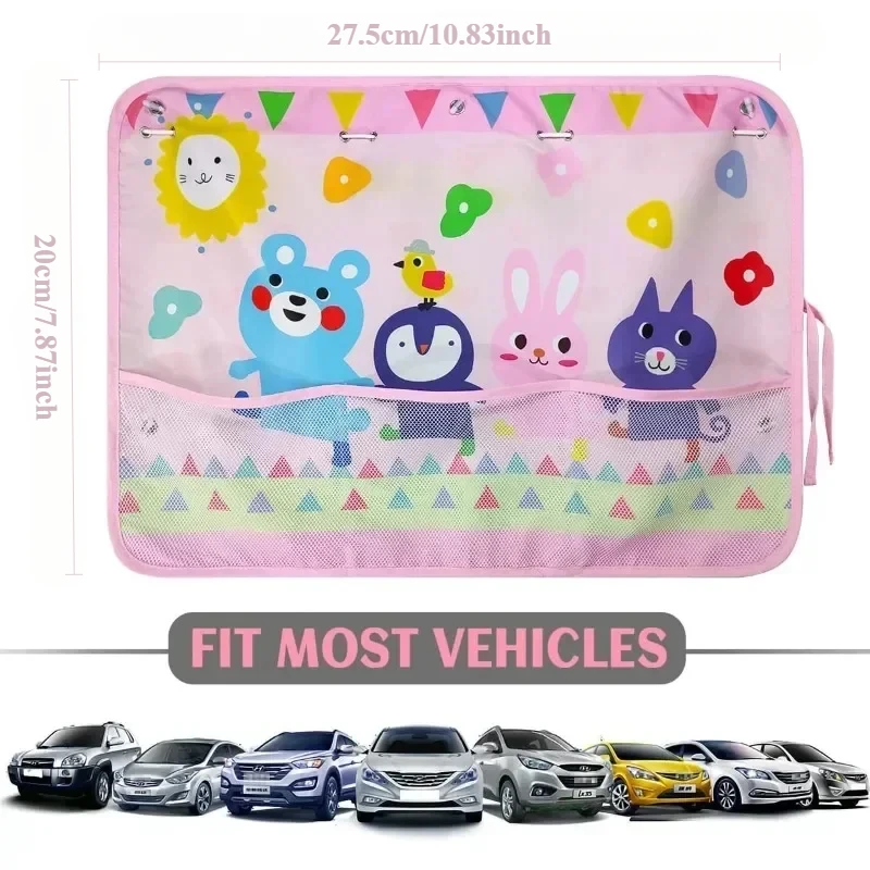 Cortina pirata para ventana de coche, parasol de dinosaurio para Bebé y Niño, con bolsillo de red de almacenamiento, protección contra el sol y los rayos UV - imagen 2