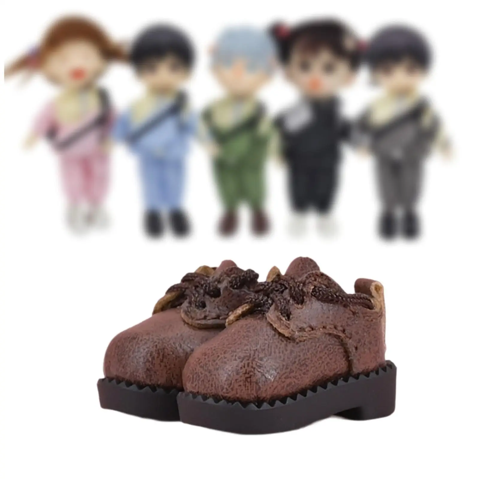 Doll Shoes Dress up Toy for 1/12 Doll Stylish Handmade Girl Gifts Soft Scene Photo Prop Daily Wear Fashion Doll Lace up Shoes
