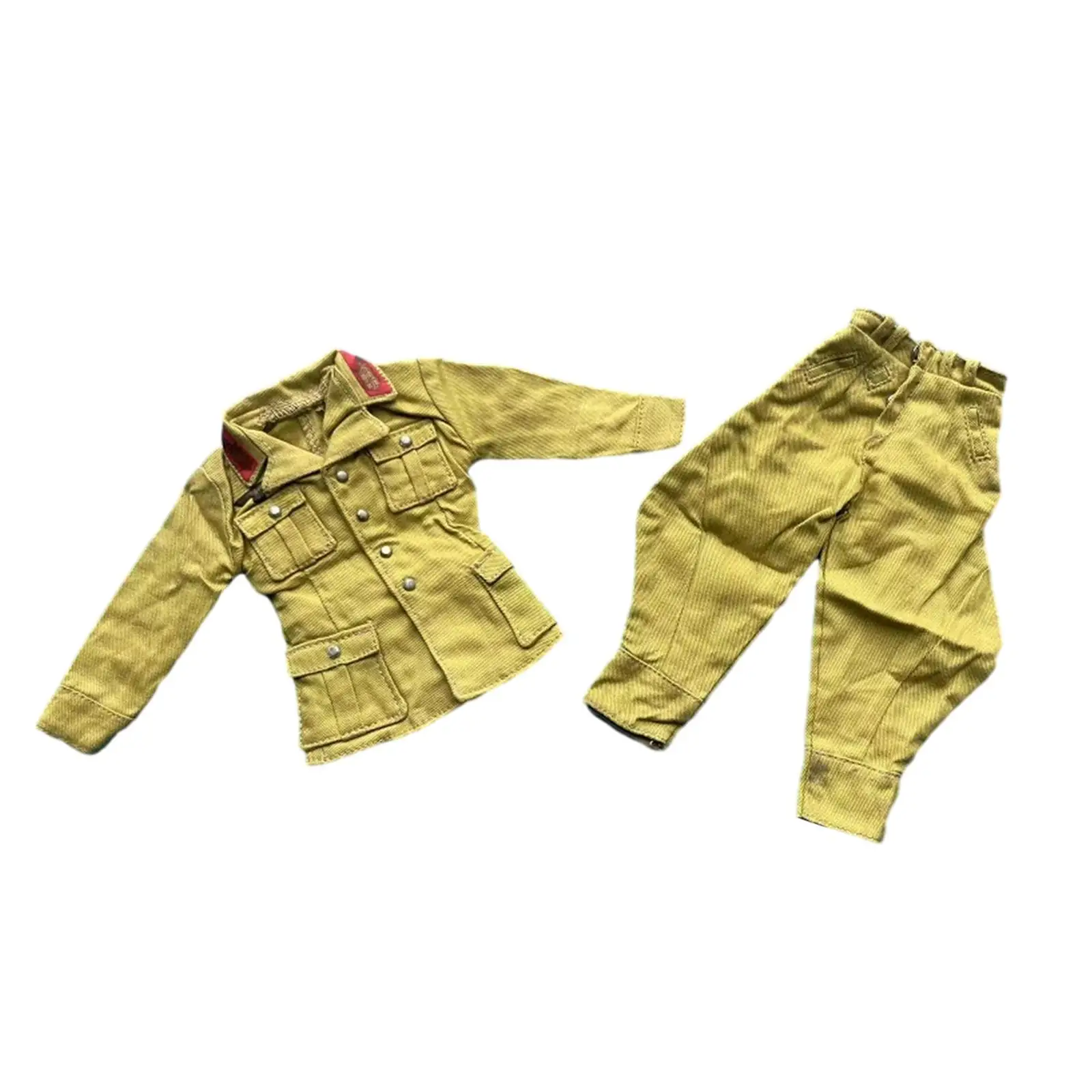 1/6 Soldier Clothes, Miniature Soldier Costume Stylish Mini Coat Pant Officer Uniform Set for 12'' Action Figures Accessory,