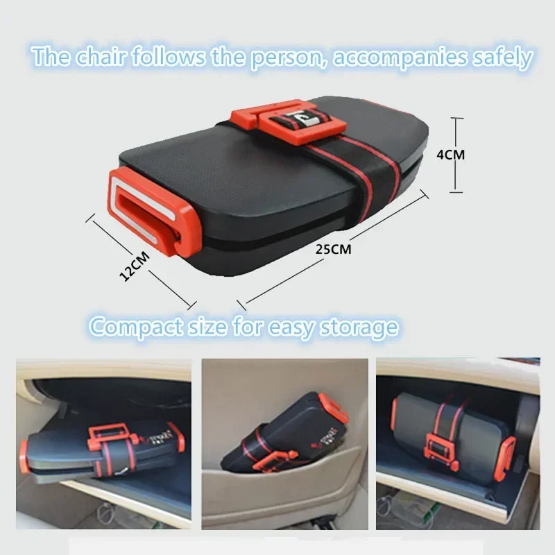 Mifold-asiento de coche portátil para bebé, cojín de seguridad, bolsillo de viaje, asientos de seguridad de coche plegables para niños, arnés The Grab and Go Booster - imagen 2