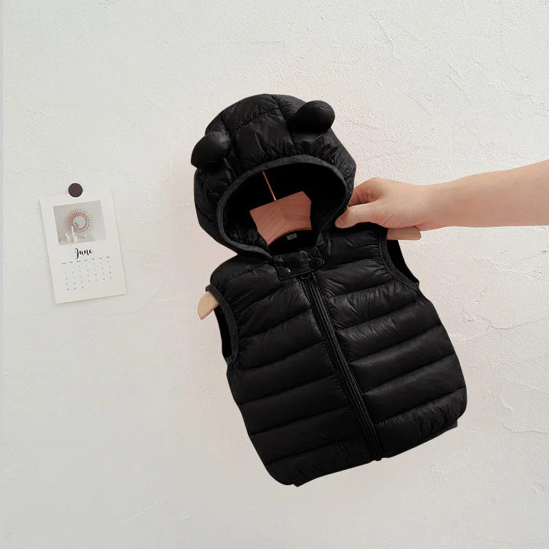 Chaleco de plumón para niños y niñas con capucha algodón – Otoño - imagen 4
