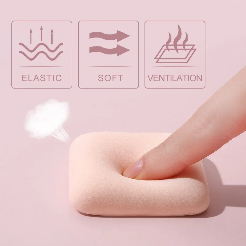 Juego de esponjas de maquillaje combinado, 3 uds., esponja cosmética suave y húmeda, cojín, base, crema, licuadora, accesorios de herramientas de maquillaje - imagen 4