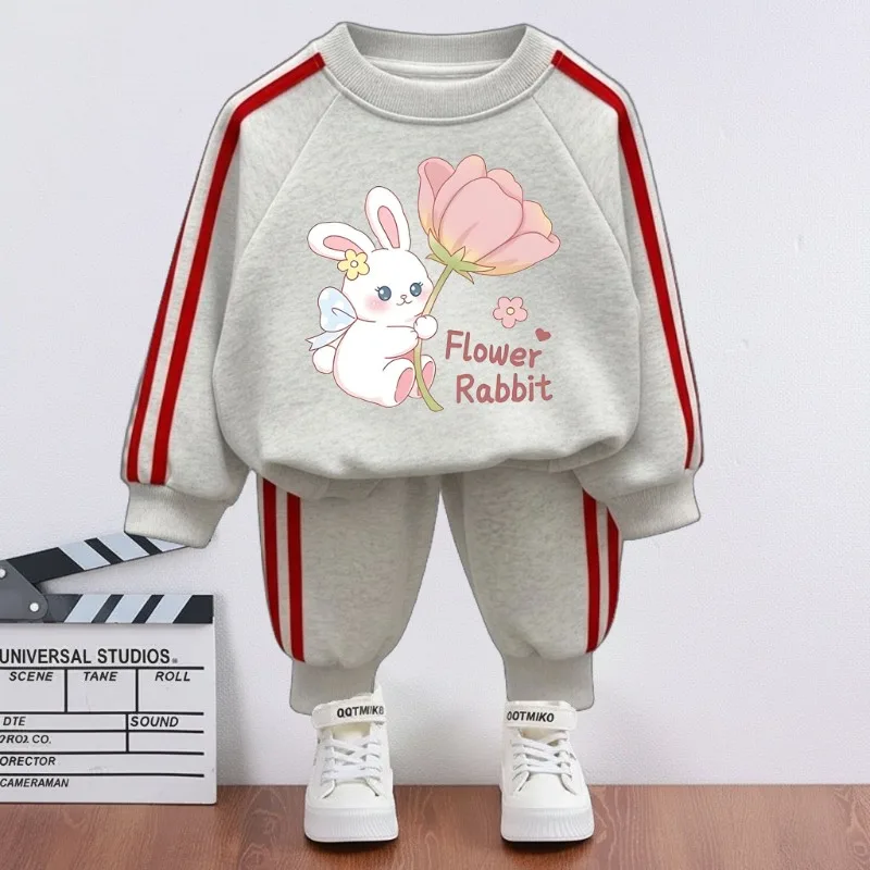 Chándal infantil con capucha para niña – Rayas laterales - imagen 3