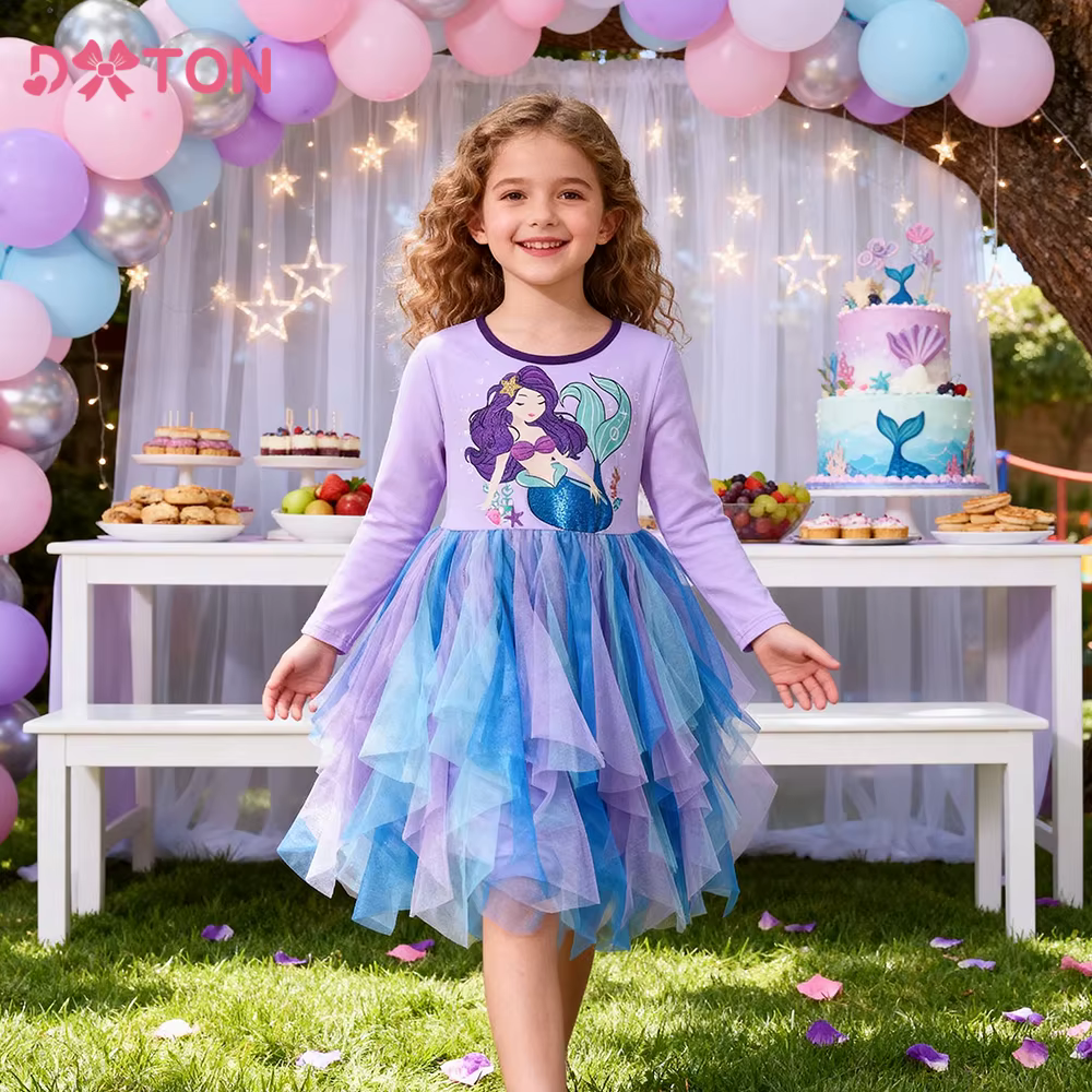 DXTON Vestido princesa con tutú para niñas – Fiesta y graduación - imagen 3