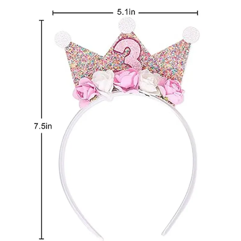 Diadema corona floral para niñas en estilo princess – Festas infantiles