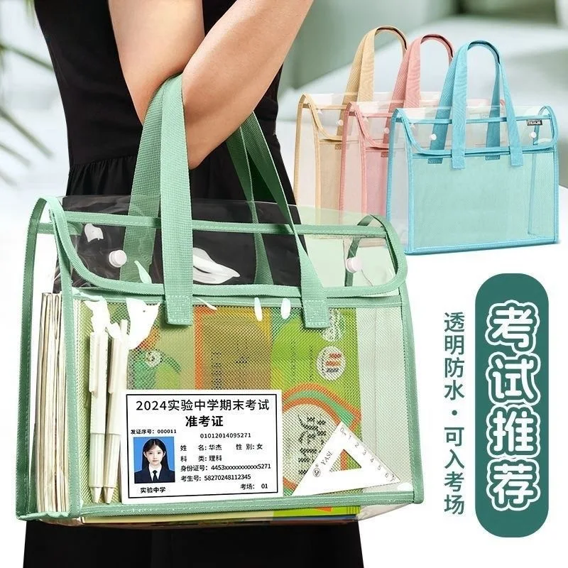 Carpeta de mano transparente impermeable, archivador PVC expandible - imagen 3