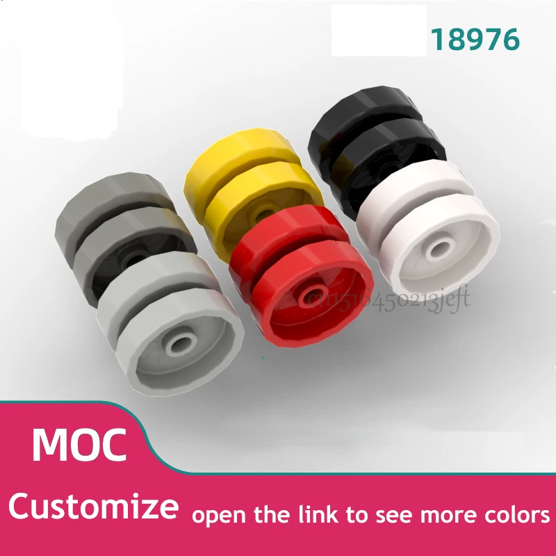 40 Uds piezas MOC 18976 rueda 18x12 con agujero de eje Compatible con ladrillos DIY montar bloques de construcción partícula chico rompecabezas juguete