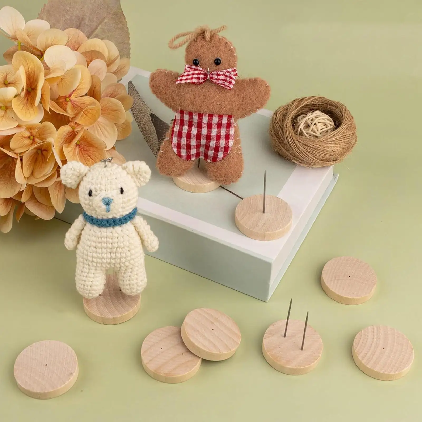 12 Pieces Crochet Dolls Display Stand Decorative Practical Creative Support
