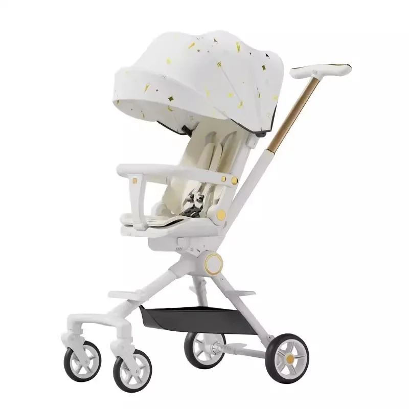 Caminador bebé plegable con clic – Asiento alto para cochecito - imagen 5