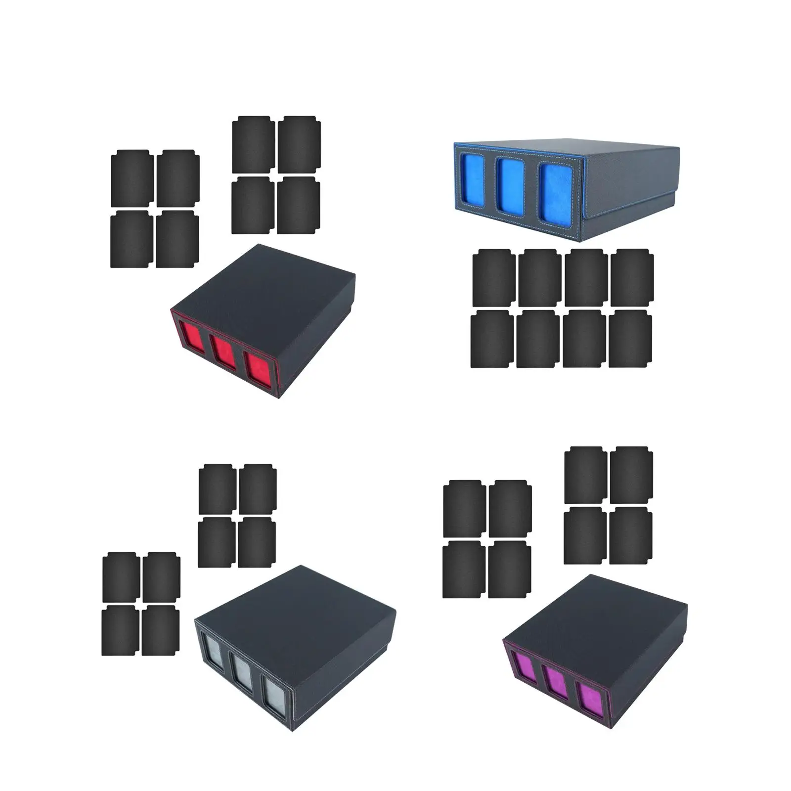Card Deck Box Sports Cards Case with 8 Card Dividers Gathering Card Toy Game Card Storage
