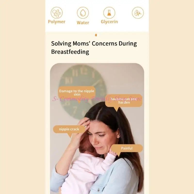85ae 10pcs almohadillas pecho gel calmante para lactantes Madre cómodo - imagen 2