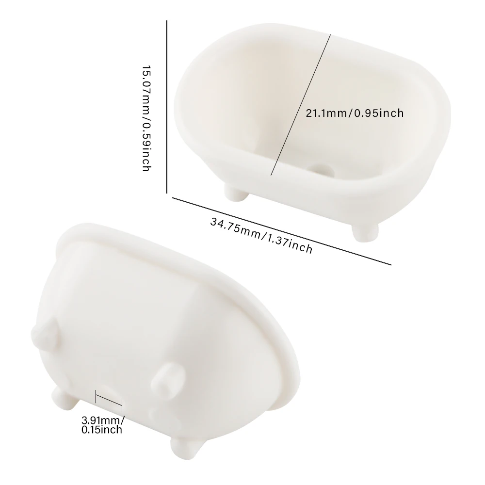 20 piezas de modelado de bañera blanca acrílica para llavero con colgante DIY, bolígrafo, Etc., productos hechos a mano Newideas - imagen 5