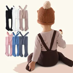 Pantimedias bebé mallas finas con tirantes – Primavera color sólido