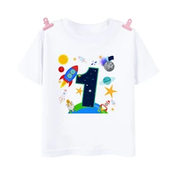 Camiseta niños con cohete aeroespacial – Ideal para fiestas de cumpleaños