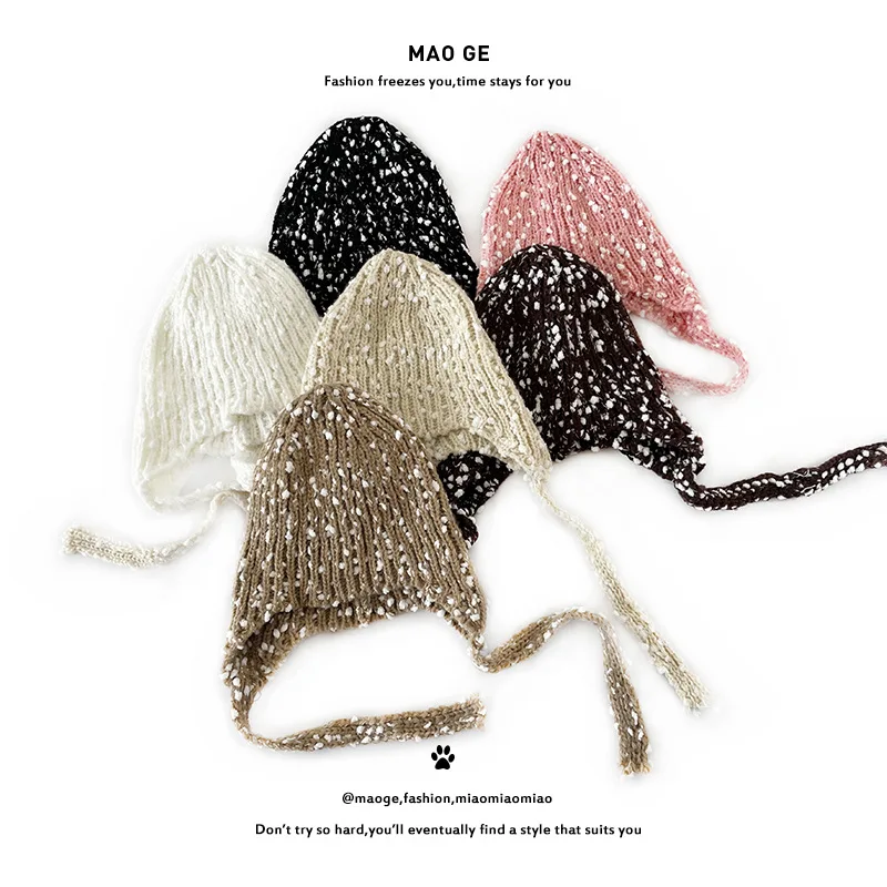 Gorro de punto con orejeras para bebé – Invierno cálido, tejido suave - imagen 5