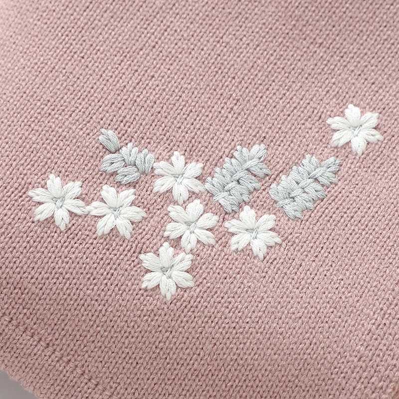 Mantas para bebé, moda para recién nacido, bordado Floral, cochecito para niños y niñas, manta envolvente a cuadros de 90x70cm, estera de punto para niños pequeños - imagen 5