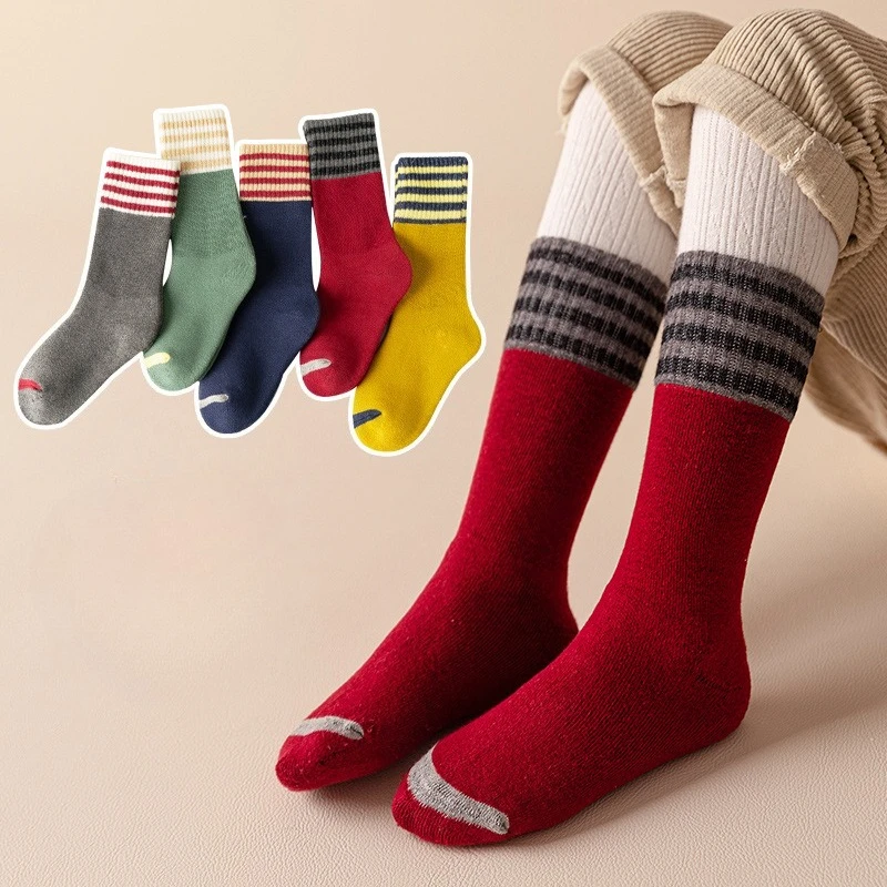 Calcetines de lana para niños – Invierno gruesos hasta pantorrilla