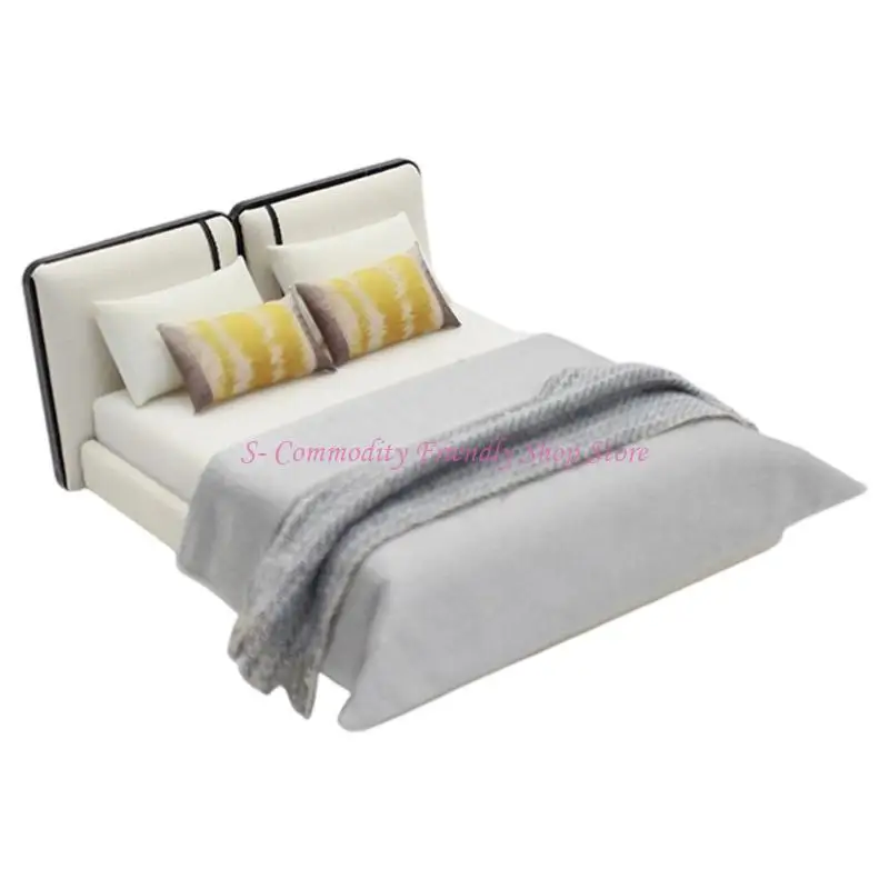 Cama de Muñeca Moderna Escala 1/20 – Mueble Infantil Decorativo - imagen 3