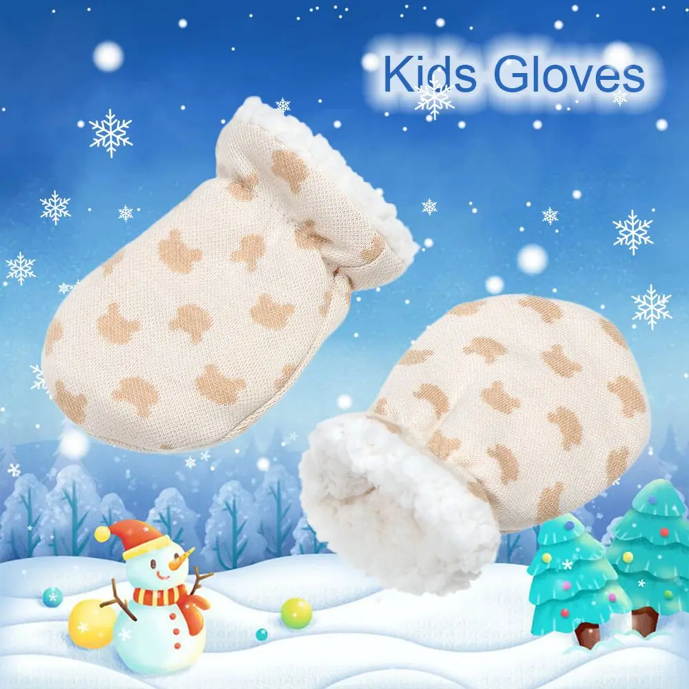 Guantes gruesos de lana más cálidos, guantes para recién nacidos, manoplas antiagarre de invierno para bebés, guantes de dedo completo para niños y niñas, manoplas para niños pequeños - imagen 2