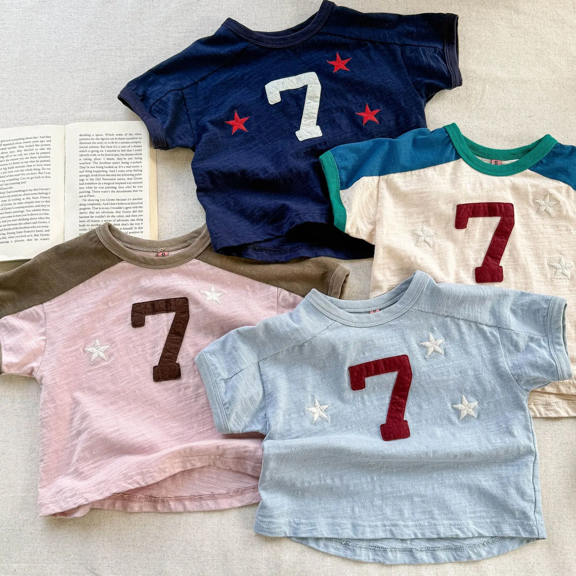 MILANCEL Camiseta manga raglán ligera retazos para verano niños - imagen 5
