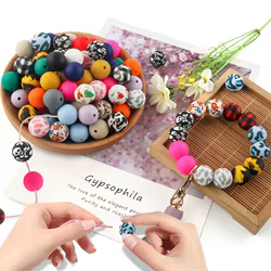 Cuentas de silicona multicolores para pulseras infantiles