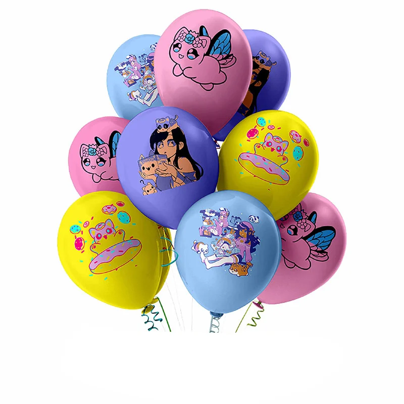 Globos Aphmau, Globos de látex navideños de dibujos animados, decoración para fiesta de cumpleaños para niños, decoración de Globos de aire para Baby Shower - imagen 4