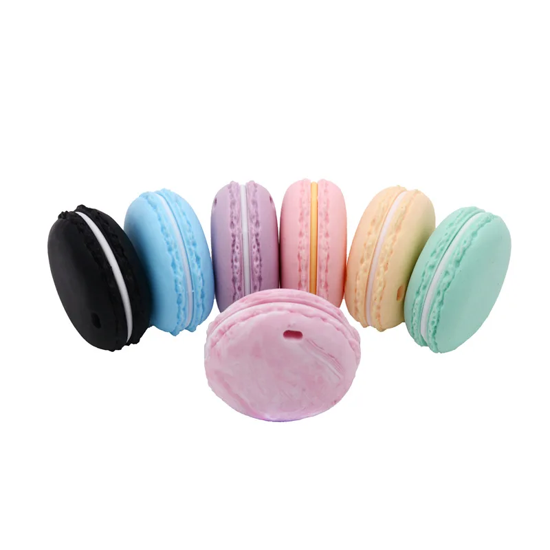 Juguete de mordedor de silicona de grado alimenticio para bebé, artículos de dentición, Chewbeads, collar de mascar DIY, cadena de chupete, colgante, juguetes sensoriales - imagen 3