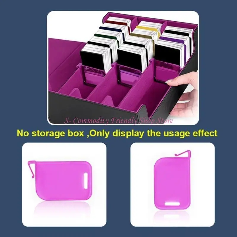 85AE 10Pcs Plastic Trading Card Box Baffle Clip Card Spacer Storage Classification Barrier Plate Clip Storage Partition Board - imagen 2