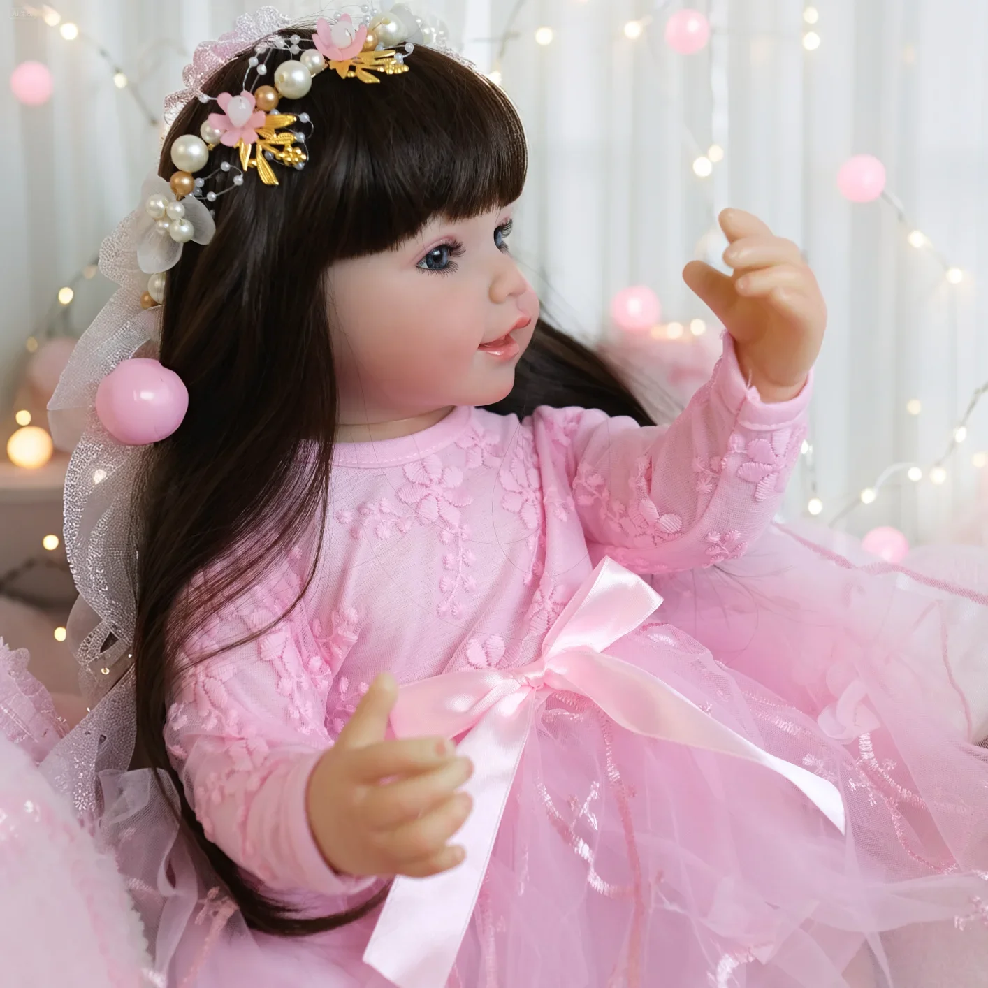 Muñeca bebé reborn NPK de vinilo suave, cuerpo completo