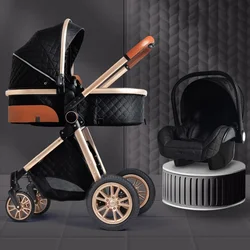 Cochecito 3 en 1 con cuna – Reclinable y plegable para recién nacido