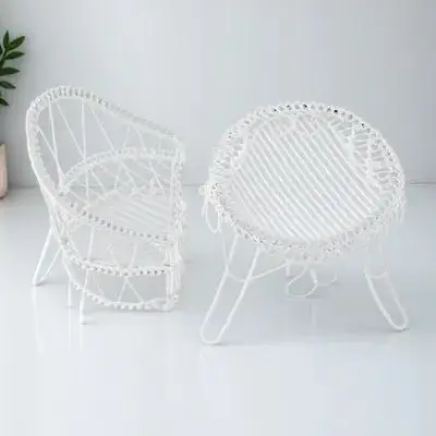 1 Juego de muebles de jardín en miniatura, mesa pequeña, silla para decoración de casa de muñecas, pequeños accesorios exquisitos, Ideal para el hogar y la Oficina - imagen 4