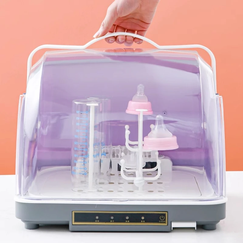 ‌ Esterilizador de biberones de leche UV con control táctil - Secador de utensilios de alimentación para bebés 2 en 1 con capacidad de 10 litros y almacenamiento antibacteriano - imagen 2