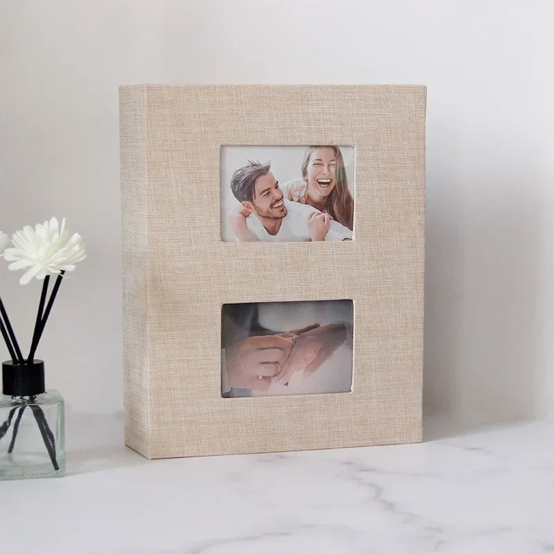 Álbum de fotos bebé personalizado forrado en tela con inserciones - imagen 5