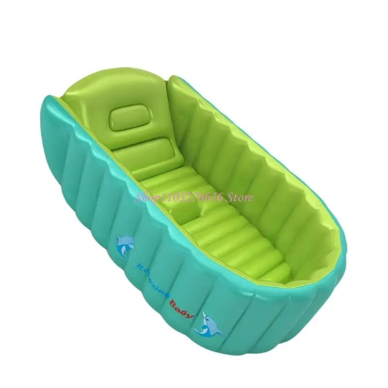 Bañera plegable R6FD, bañera para bebé, bañera inflable con patrón animales dibujos animados, bañera inflable para niños 0 - imagen 2
