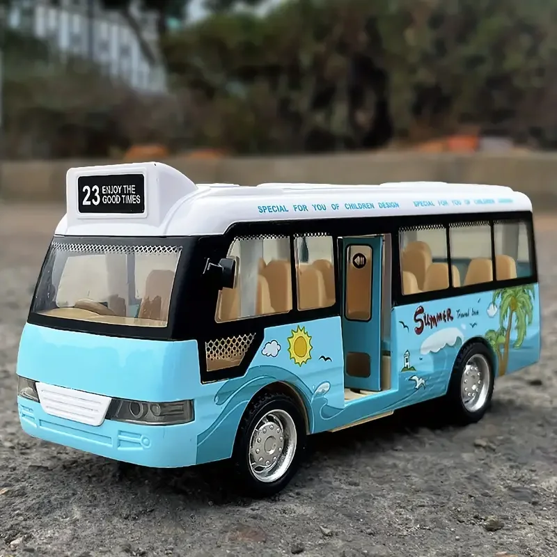 Autobús urbano de juguete para niños – Sonido, luces, puertas abiertas - imagen 2