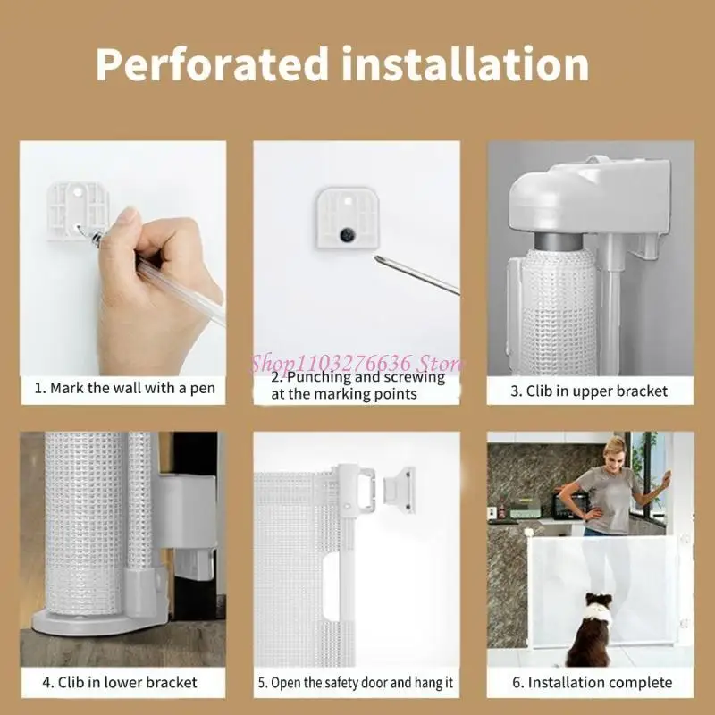 R6FD 1 set Parte compuerta resistencia a los niños universal para varios modelos escalera con tornillos - imagen 3