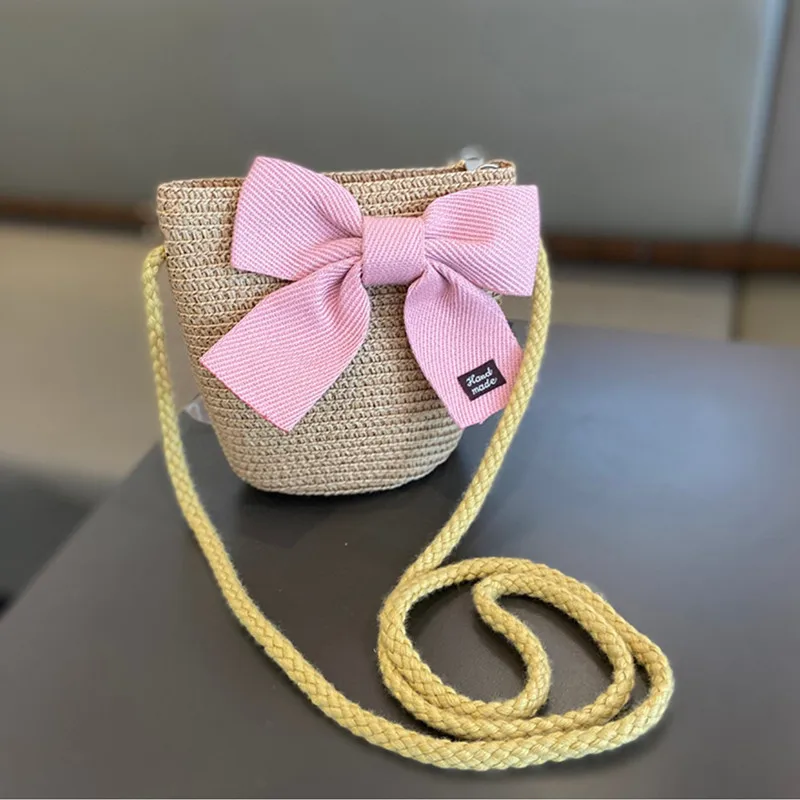 Sombrero de paja para niños y niñas de 3 a 8 años, sombrilla para niños, bolsa de viaje para bebé, protector solar para playa, gorra de pescador para el sol, estilo de moda - imagen 5